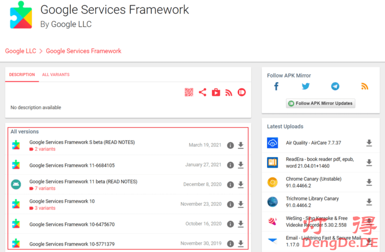 Google services framework что это